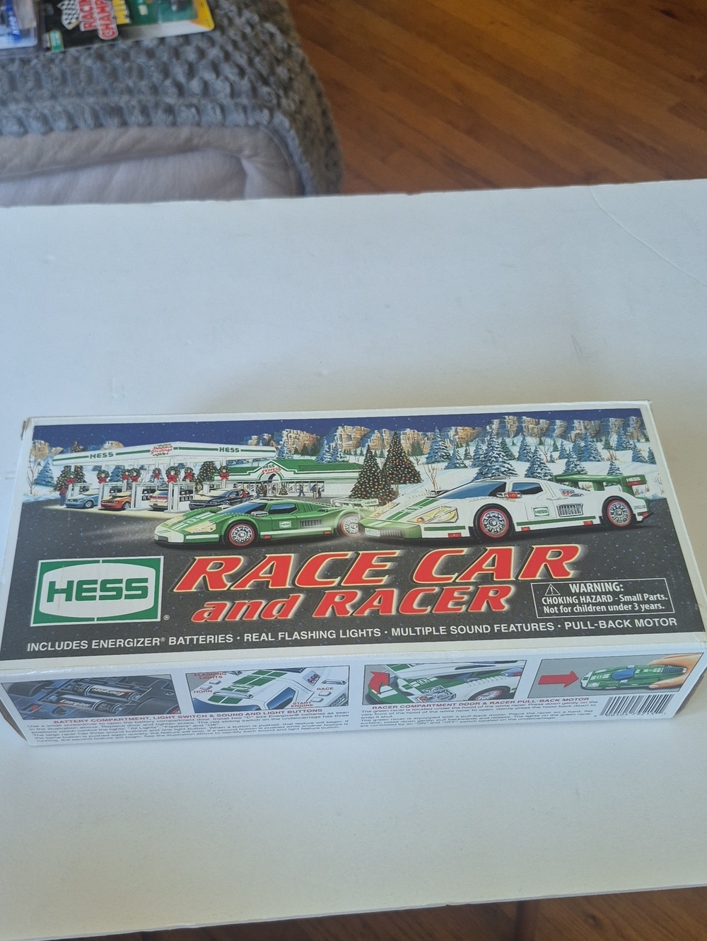 HESS  New Green and White Race Car and Racer Toy Hess 2009.